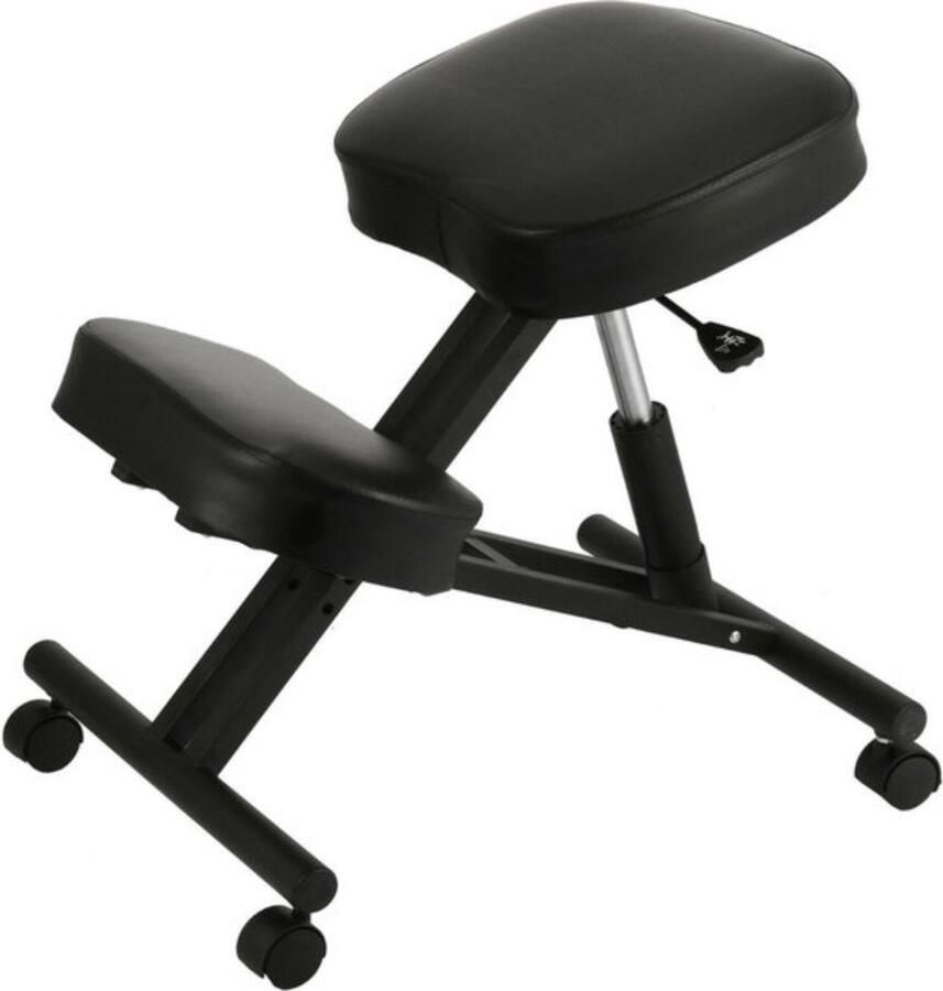 Zaltino Ergonomische Kniestoel Bureaustoel Verstelbaar en Met Wielen Zwart