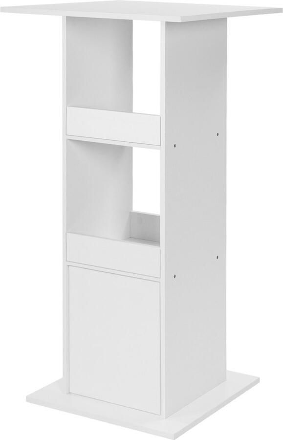 Zaltino Hoge Bartafel Voor Keuken Bistro- of Bijzettafel Wit Hout 60x60x112 cm