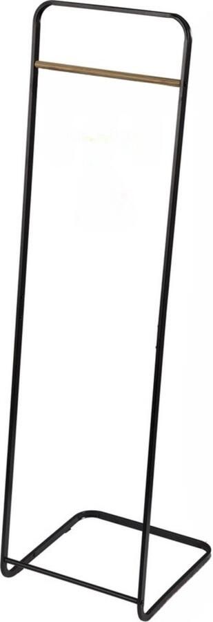 Zaltino Kledingrek Metaal Kapstok Hout en Zwart 40x40x140 cm