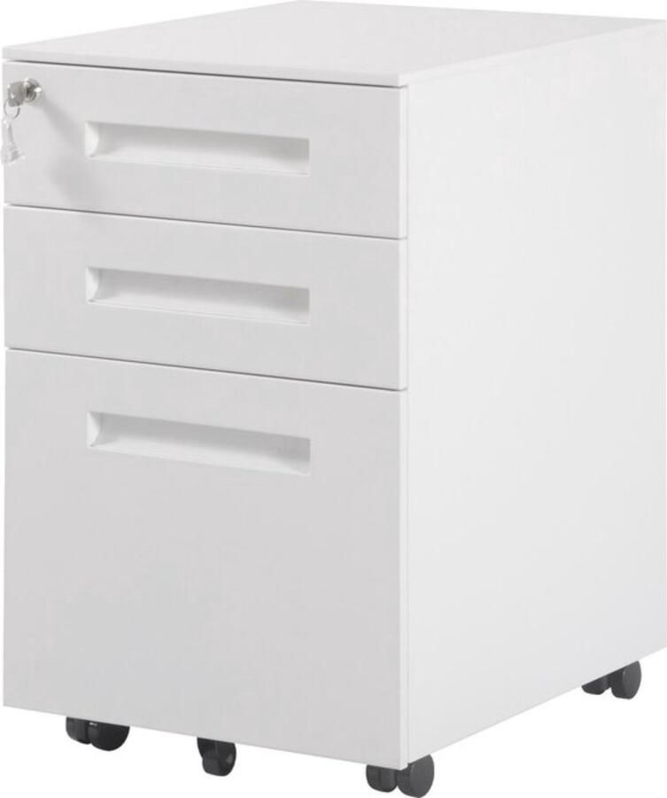 Zaltino Metalen Nachtkastje Met Lades Voor Woonkamer & Kantoor Wit