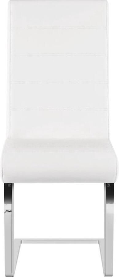 Zaltino Set van 2 Kunstlederen Eetkamerstoelen Wit Design Ergonomisch & Comfortabel