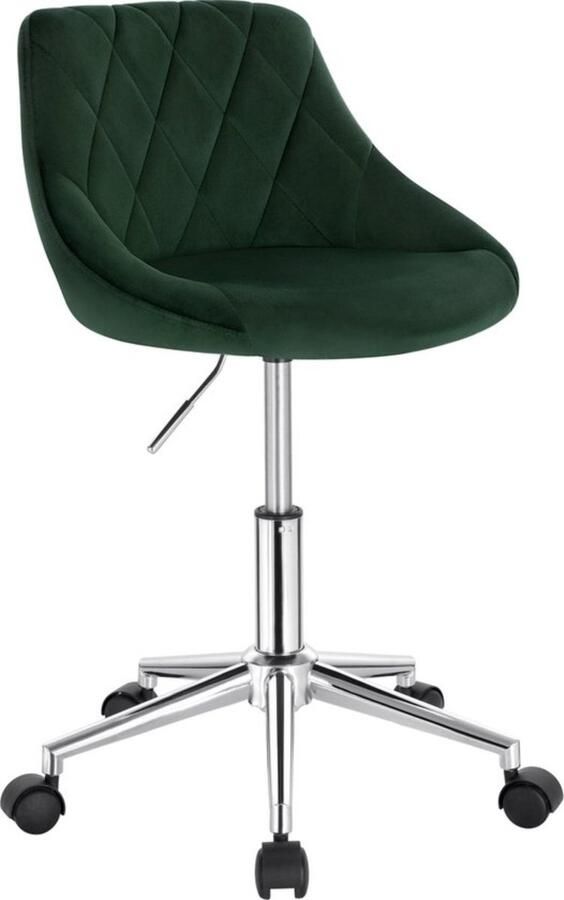 Zaltino Stijlvolle Kantoorstoel Bureaustoel Velvet Voor Volwassenen Groen