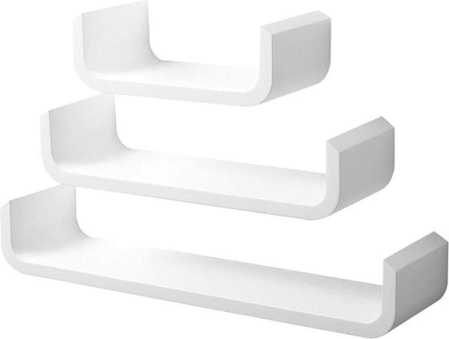 Zaltino Witte Zwevende Wandplanken – MDF Eenvoudige Installatie Multifunctioneel – Maten Draagvermogen 5-10 kg