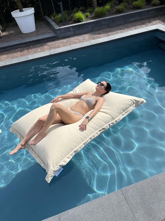 Zaque Mega Liva Taupe drijvende zitzak