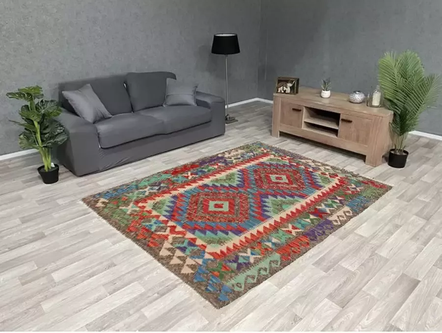 Zargar Rugs Kelim vloerkleed 100x149 Kelim tapijt Oosters vloerkleed 100% wol Handgeweven