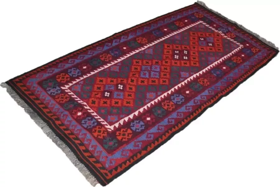 Zargar Rugs Kelim vloerkleed 100x198 Kelim tapijt Oosters vloerkleed 100% wol Handgeweven