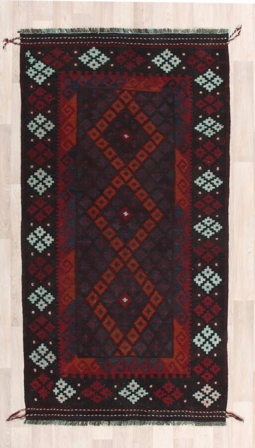 Zargar Rugs Kelim vloerkleed 101x193 Kelim tapijt Oosters vloerkleed 100% wol Handgeweven