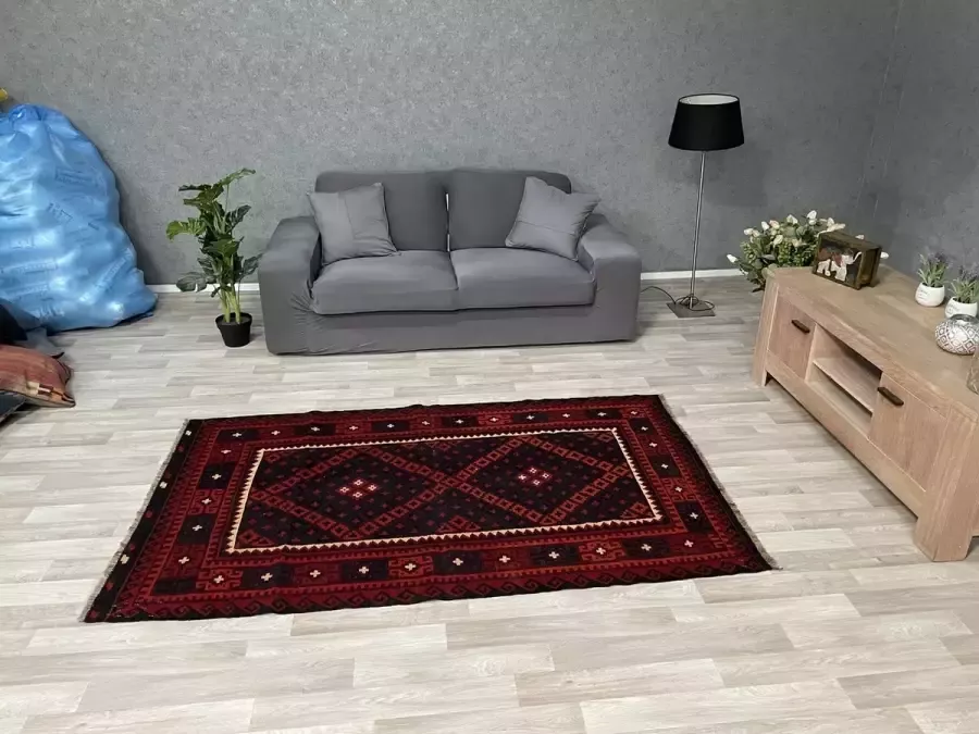 Zargar Rugs Kelim vloerkleed 120x205 Kelim tapijt Oosters vloerkleed 100% wol Handgeweven