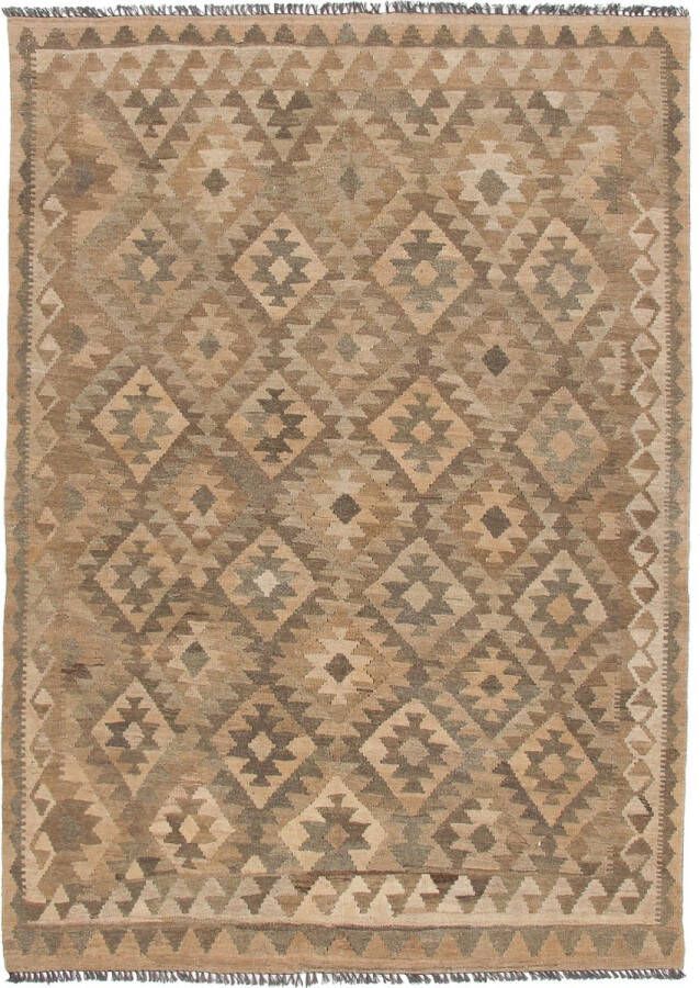 Zargar Rugs Kelim vloerkleed 146x205 Kelim tapijt Oosters vloerkleed 100% wol Handgeweven