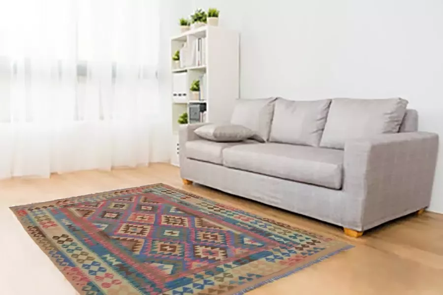 Zargar Rugs Kelim vloerkleed 147x194 Kelim tapijt Oosters vloerkleed 100% wol Handgeweven