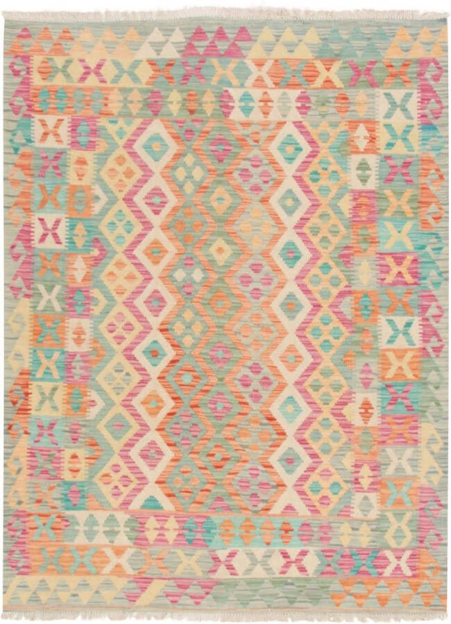 Zargar Rugs Kelim vloerkleed 148x196 Kelim tapijt Oosters vloerkleed 100% wol Handgeweven