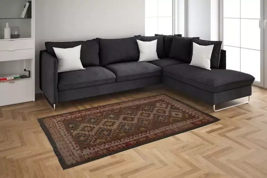 Zargar Rugs Kelim vloerkleed 149x201 Kelim tapijt Oosters vloerkleed 100% wol Handgeweven