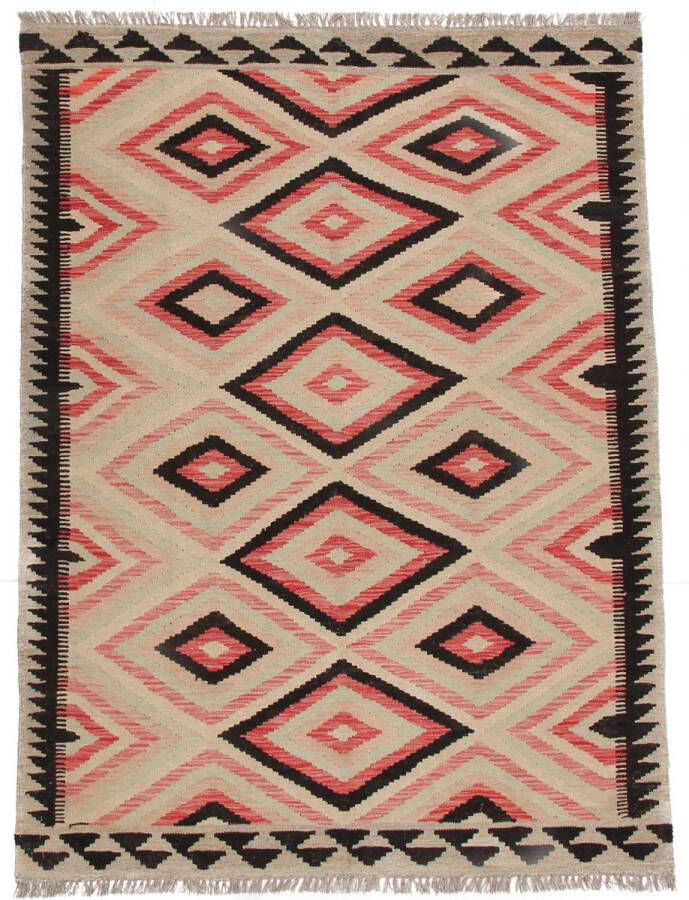 Zargar Rugs Kelim vloerkleed 150x198 Kelim tapijt Oosters vloerkleed 100% wol Handgeweven