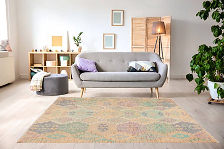 Zargar Rugs Kelim vloerkleed 150x204 Kelim tapijt Oosters vloerkleed 100% wol Handgeweven