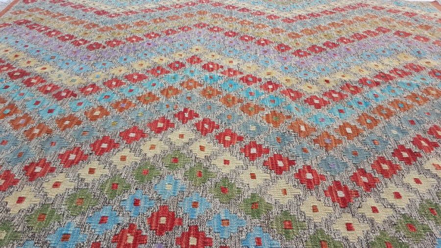 Zargar Rugs Kelim vloerkleed 151x189 Kelim tapijt Oosters vloerkleed 100% wol Handgeweven