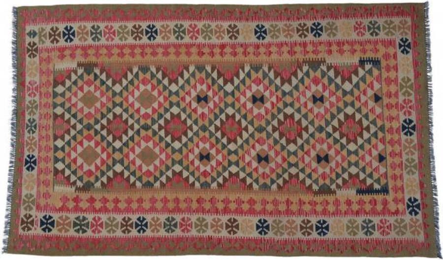 Zargar Rugs Kelim vloerkleed 151x246 Kelim tapijt Oosters vloerkleed 100% wol Handgeweven