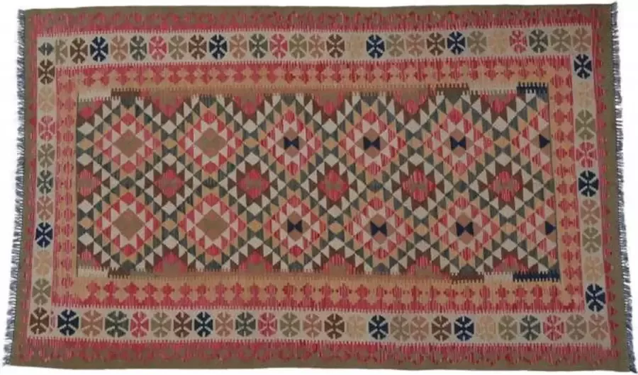 Zargar Rugs Kelim vloerkleed 151x246 Kelim tapijt Oosters vloerkleed 100% wol Handgeweven