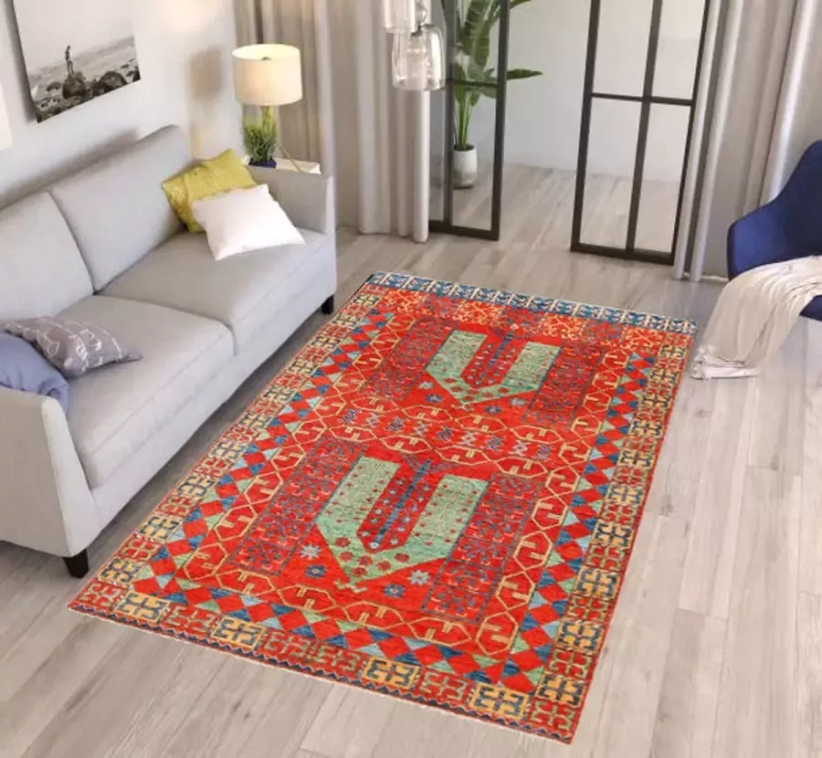 Zargar Rugs Kelim vloerkleed 155x245 Kelim tapijt Oosters vloerkleed 100% wol Handgeweven