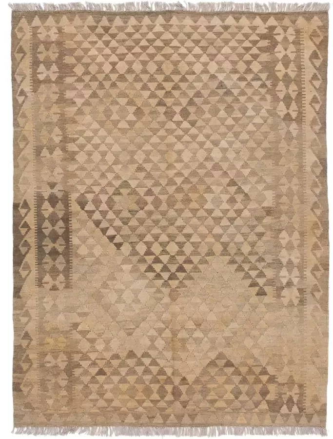 Zargar Rugs Kelim vloerkleed 156x201 Kelim tapijt Oosters vloerkleed 100% wol Handgeweven