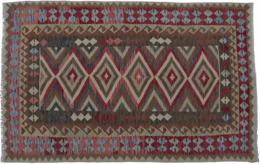 Zargar Rugs Kelim vloerkleed 162x248 Kelim tapijt Oosters vloerkleed 100% wol Handgeweven