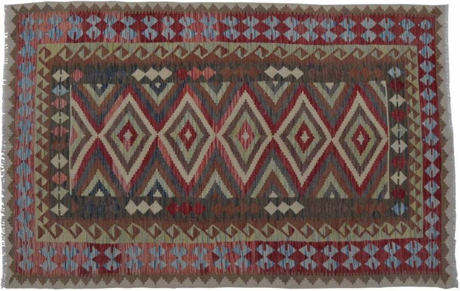 Zargar Rugs Kelim vloerkleed 162x248 Kelim tapijt Oosters vloerkleed 100% wol Handgeweven