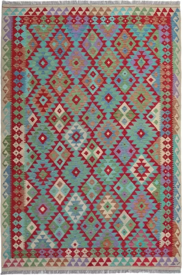 Zargar Rugs Kelim vloerkleed 166x250 Kelim tapijt Oosters vloerkleed 100% wol Handgeweven