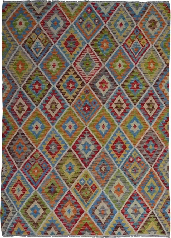 Zargar Rugs Kelim vloerkleed 171x238 Kelim tapijt Oosters vloerkleed 100% wol Handgeweven