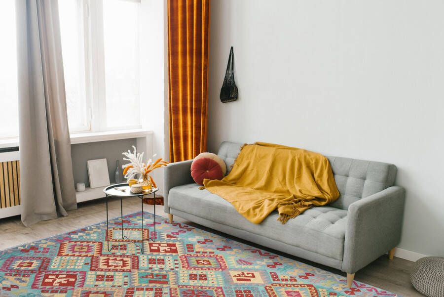 Zargar Rugs Kelim vloerkleed 172x240 Kelim tapijt Oosters vloerkleed 100% wol Handgeweven