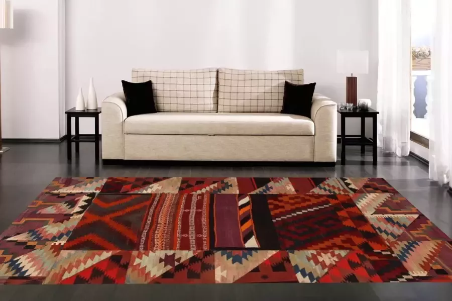 Zargar Rugs Kelim vloerkleed 172x240 Kelim tapijt Oosters vloerkleed 100% wol Handgeweven