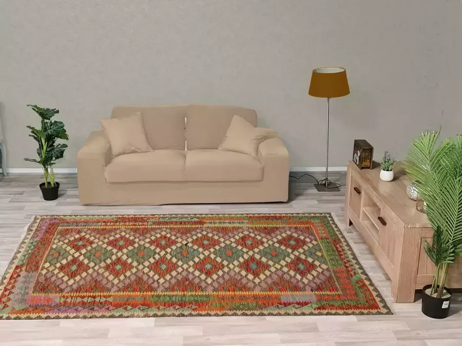 Zargar Rugs Kelim vloerkleed 172x241 Kelim tapijt Oosters vloerkleed 100% wol Handgeweven