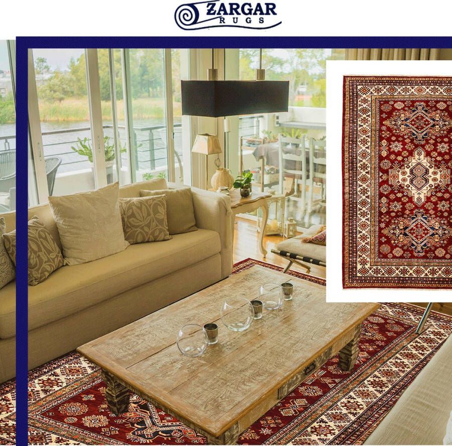 Zargar Rugs Kelim vloerkleed 174x241 Kelim tapijt Oosters vloerkleed 100% wol Handgeweven