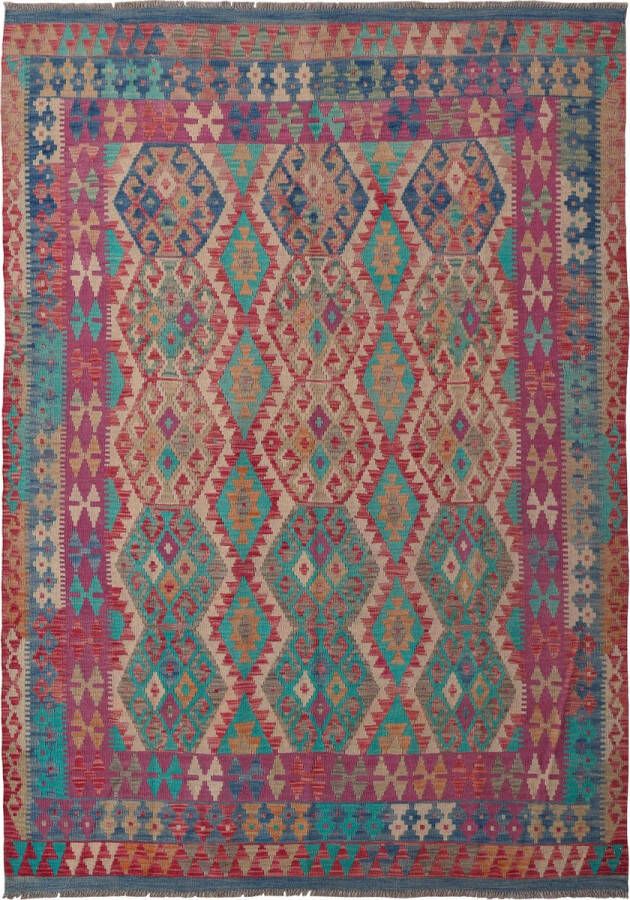 Zargar Rugs Kelim vloerkleed 175x246 Kelim tapijt Oosters vloerkleed 100% wol Handgeweven