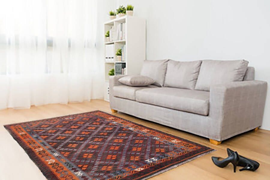 Zargar Rugs Kelim vloerkleed 180x290 Kelim tapijt Oosters vloerkleed 100% wol Handgeweven