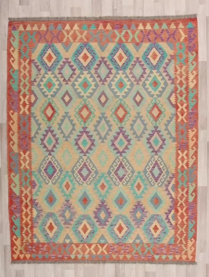 Zargar Rugs Kelim vloerkleed 183x233 Kelim tapijt Oosters vloerkleed 100% wol Handgeweven