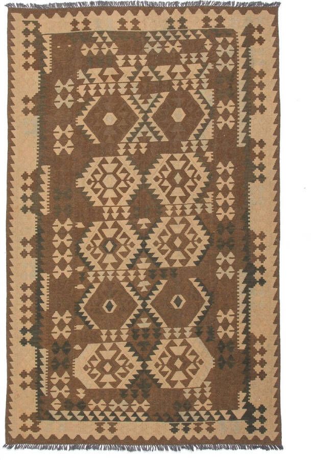 Zargar Rugs Kelim vloerkleed 188x300 Kelim tapijt Oosters vloerkleed 100% wol Handgeweven