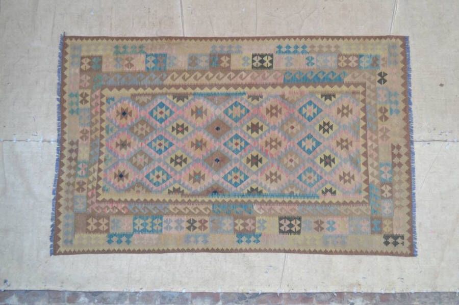 Zargar Rugs Kelim vloerkleed 192x308 Kelim tapijt Oosters vloerkleed 100% wol Handgeweven