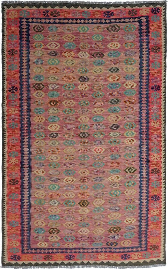 Zargar Rugs Kelim vloerkleed 198x303 Kelim tapijt Oosters vloerkleed 100% wol Handgeweven