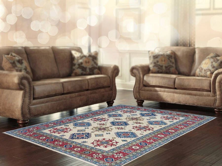 Zargar Rugs Kelim vloerkleed 199x283 Kelim tapijt Oosters vloerkleed 100% wol Handgeweven