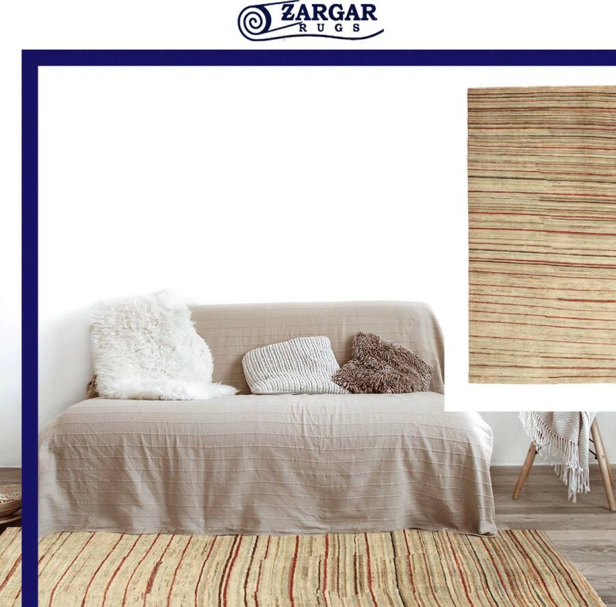 Zargar Rugs Kelim vloerkleed 200x255 Kelim tapijt Oosters vloerkleed 100% wol Handgeweven