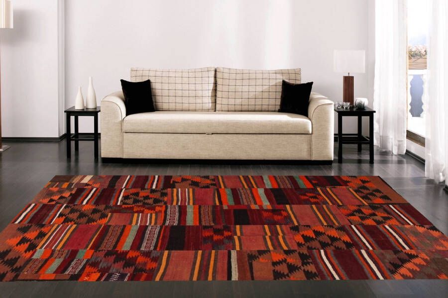 Zargar Rugs Kelim vloerkleed 200x258 Kelim tapijt Oosters vloerkleed 100% wol Handgeweven