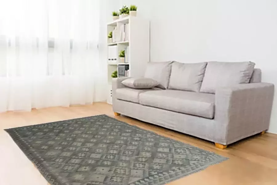 Zargar Rugs Kelim vloerkleed 200x289 Kelim tapijt Oosters vloerkleed 100% wol Handgeweven