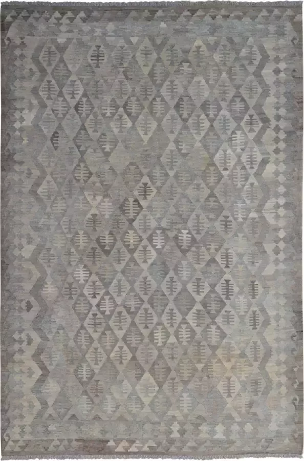 Zargar Rugs Kelim vloerkleed 200x295 Kelim tapijt Oosters vloerkleed 100% wol Handgeweven