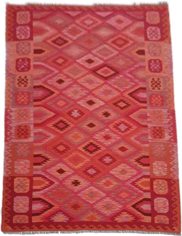 Zargar Rugs Kelim vloerkleed 201x290 Kelim tapijt Oosters vloerkleed 100% wol Handgeweven