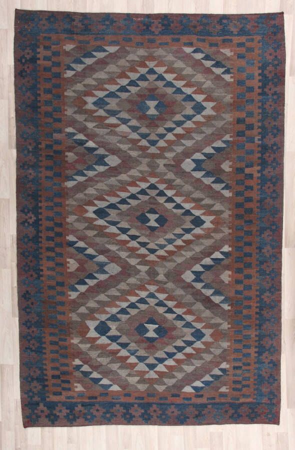 Zargar Rugs Kelim vloerkleed 201x295 Kelim tapijt Oosters vloerkleed 100% wol Handgeweven