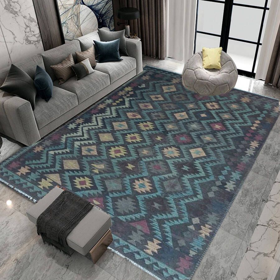 Zargar Rugs Kelim vloerkleed 201x296 Kelim tapijt Oosters vloerkleed 100% wol Handgeweven