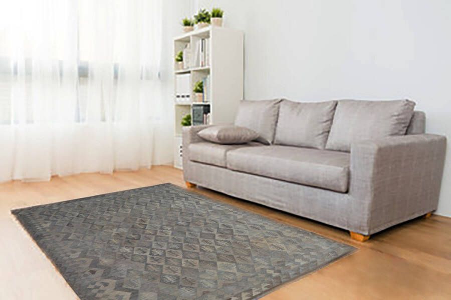 Zargar Rugs Kelim vloerkleed 202x290 Kelim tapijt Oosters vloerkleed 100% wol Handgeweven