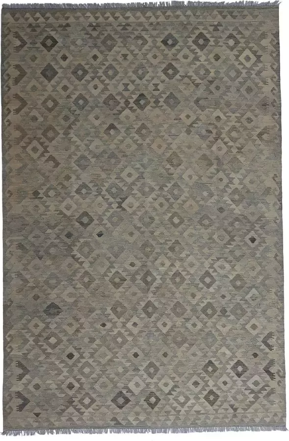 Zargar Rugs Kelim vloerkleed 202x295 Kelim tapijt Oosters vloerkleed 100% wol Handgeweven