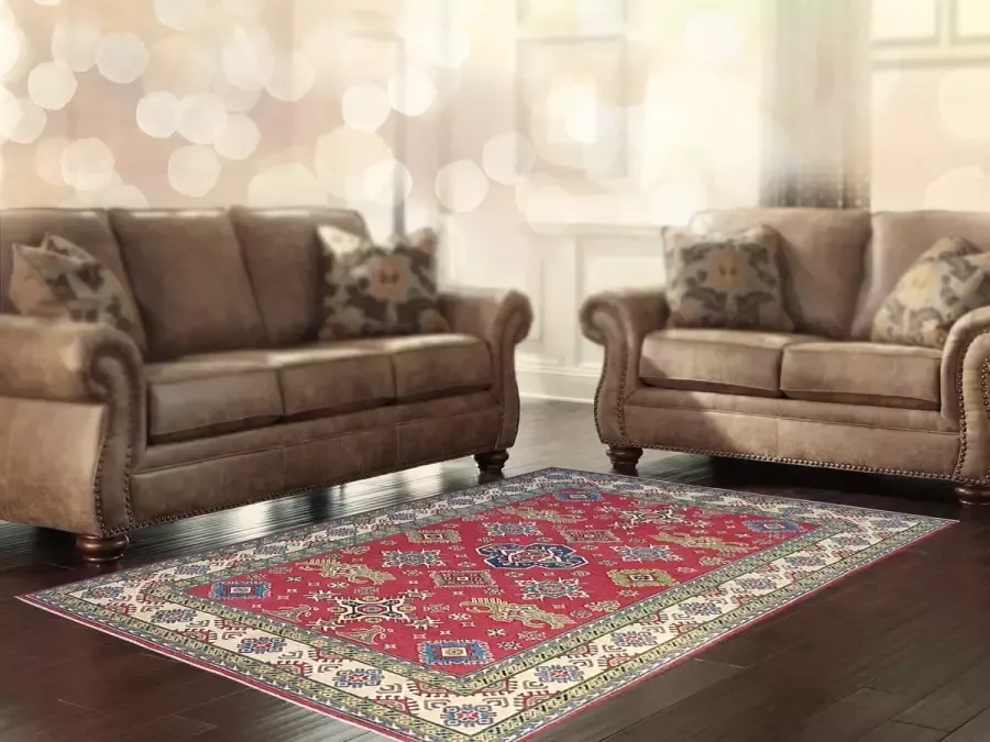 Zargar Rugs Kelim vloerkleed 202x299 Kelim tapijt Oosters vloerkleed 100% wol Handgeweven