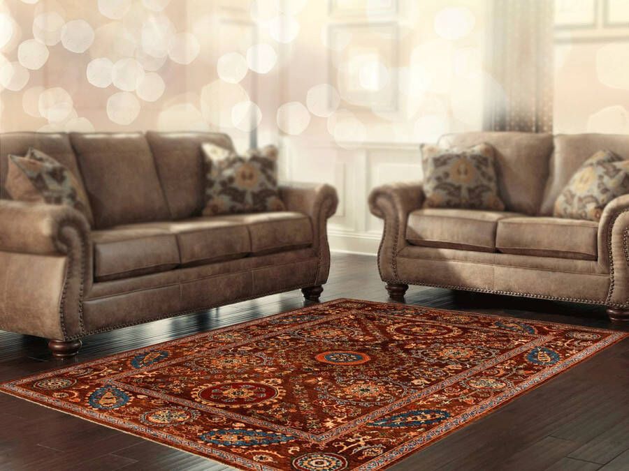 Zargar Rugs Kelim vloerkleed 203x278 Kelim tapijt Oosters vloerkleed 100% wol Handgeweven