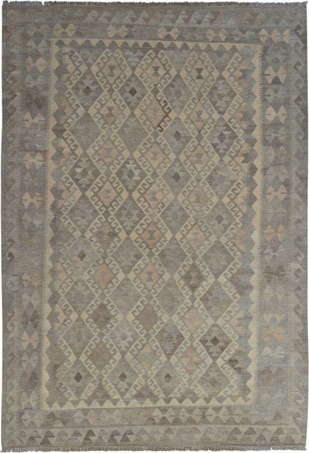 Zargar Rugs Kelim vloerkleed 203x293 Kelim tapijt Oosters vloerkleed 100% wol Handgeweven